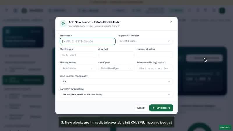Still from the video tutorial Sawitara Core · Master Data